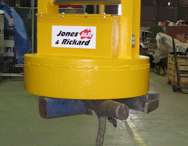 B Products Electromagnet with scrap Homepage Bucket View